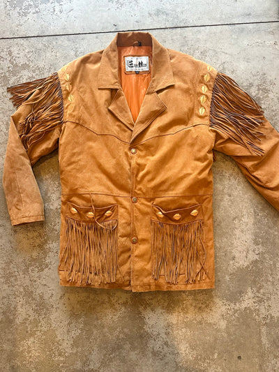 Vintage Excelled Suede Fringe Jacket, Sz L