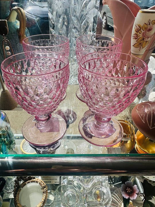 Villeroy & Boch Pink White Wine Goblets (4)
