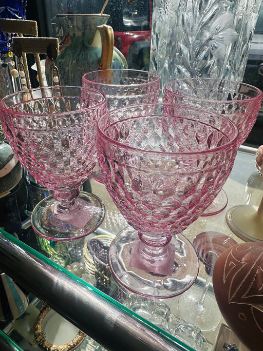Villeroy & Boch Pink White Wine Goblets (4)