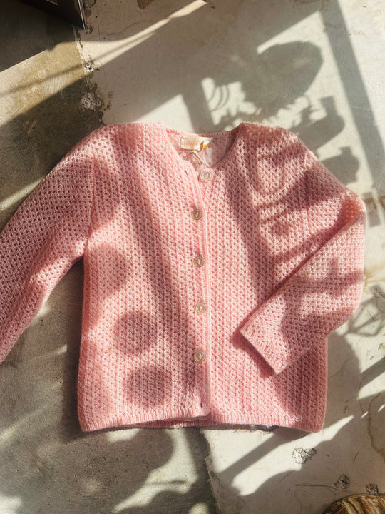 Vintage Saks Pink Wool Sweater,  Sz M